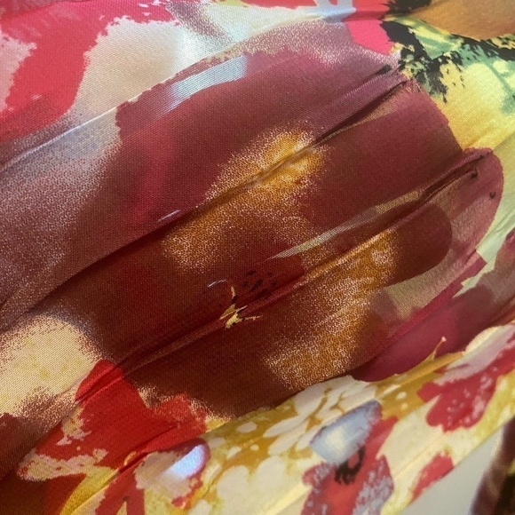 Oleg CASSINI FLORAL DRESS SIZE 10 - Picture 6 of 7